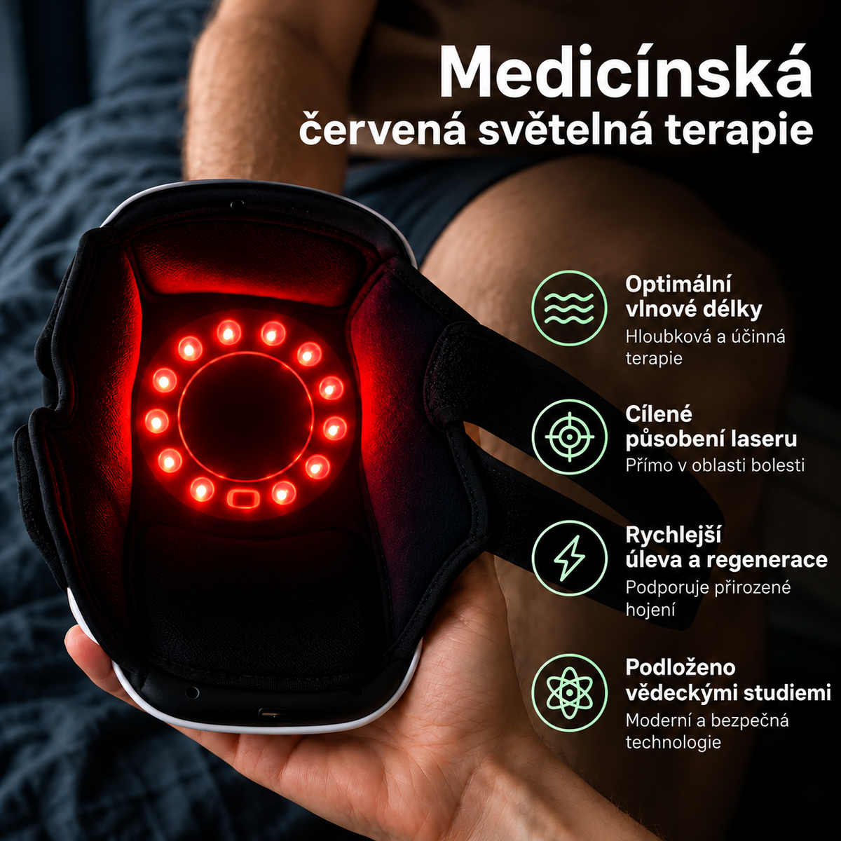 Reliva- Vyhřívaný masážní přístroj na kolena